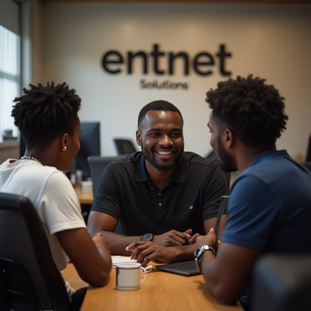 EntNet Solutions team working on digital projects
